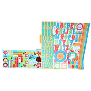 Scrapbook Kit for Summer Accent Stickers Alpha Number Stickers Die-Cut 17 Pages